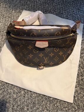 Source Unknown Brown Monogram Crossbody Bag